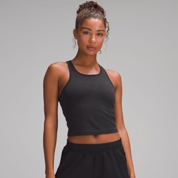 Lemon Tops - Lululemon Trapeze Twist Tank - Ebb To Street Cropped Racerback Tank Size 12 New
